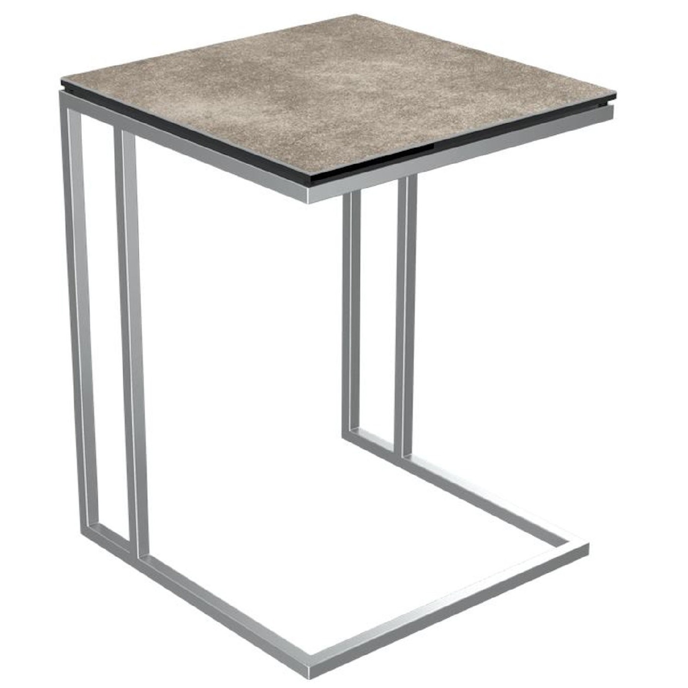 Side Table with Sintered Stone Top and Stainless Steel Frame Side Table with Sintered Stone Top and Stainless Steel Frame
